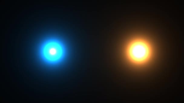Duas luzes vermelho e azul oposição energia puxar tensão tensão Strain — Vídeo de Stock