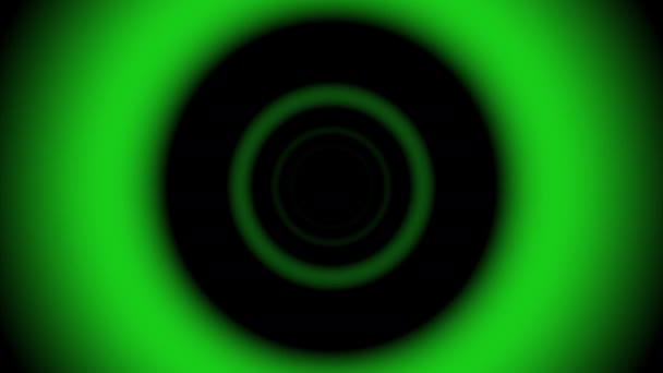 Tunnel infinito di tubi del tubo verde — Video Stock