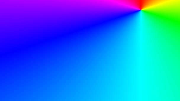 Ακτινική βαθμίδα πλήρους φάσματος χρωμάτων που αναπηδά γύρω από το πλαίσιο — Αρχείο Βίντεο