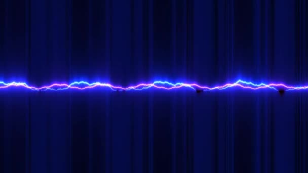 Två elektriska signaler Elstrålar Flöde Horisontellt — Stockvideo