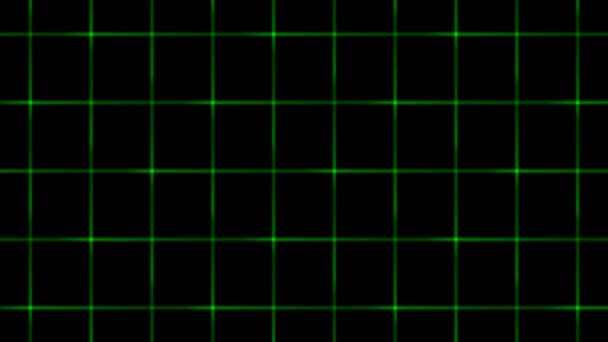 Gaiola de malha de grade verde Fundo de exibição de fluxo de energia — Vídeo de Stock