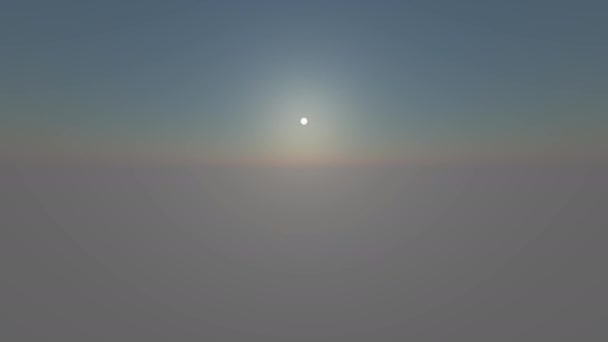 遠くにある小さな太陽日の出と日の入りの設定 — ストック動画