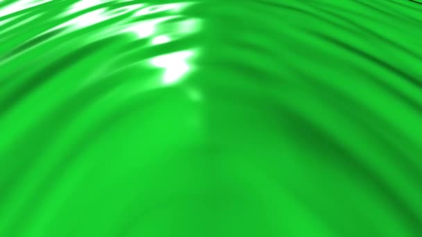 Verde Ripple Rippling liquido di plastica bagnato — Video Stock