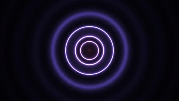 Красные и фиолетовые кольца энергетического света — стоковое видео