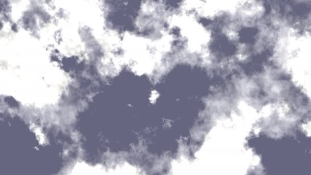 Clouds Cloudy Cloudcover Soft Greyscale Skyscape — Vídeo de stock