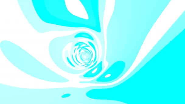 Inside White Blue Milkdrop Aqua Cool Mint Fresh Tunnel — ストック動画