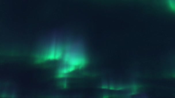 Night Sky Aurora Space Magnetic Fields With Film Noise — Stockvideo