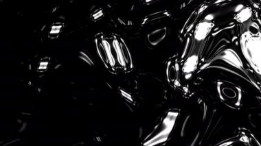 Liquid Metal Mask Monochrome Flowing Liquid Mercury