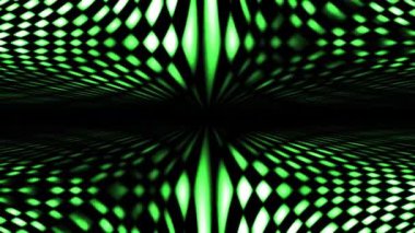 Cylinders of Green Panels Space Folding in on Eachother