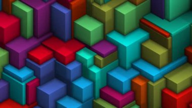Moving Cubes Cuboids Blocks Boxes Changing Size Box Stack 3d