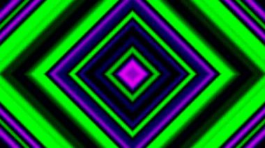 Green and Purple Diamond Panels Diamonds Flashing Centre Zone Highlight Cool