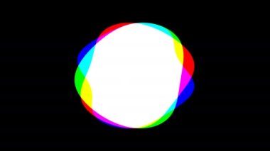 Wibbly Wobbly White Hole With Edges Showing Additive Color Screen Mixing