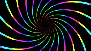 Rainbow Spiral Bright Full Range of Colors in Spokes Twisting