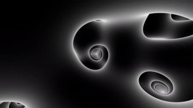 Large Cavities Inside Abstract Black Dark Bone Structure Holes