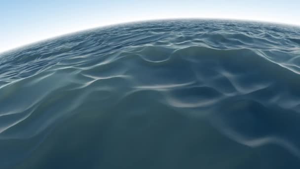 Flyover Abstract Ocean Sea Surface Water — Stok video