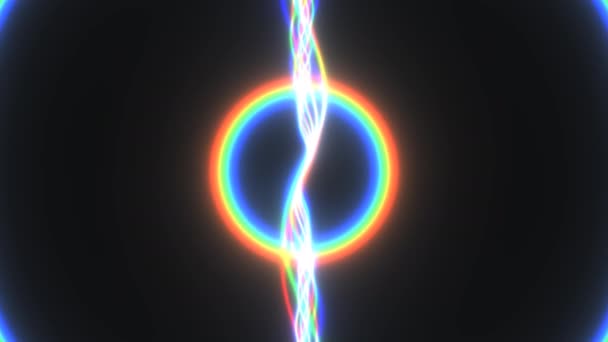 Rainbow Rings Circles Spectrum Spectra Collapsing — Vídeo de Stock