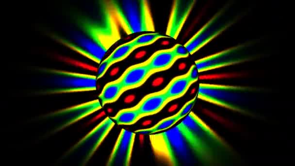 Weird Projected Disco Ball Psychedelic Fantastic Trippy Dance Lighting — Vídeos de Stock