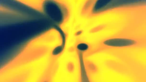 Bright Yellow Flowing Fire Rolling Churning Heat Mass — Stockvideo