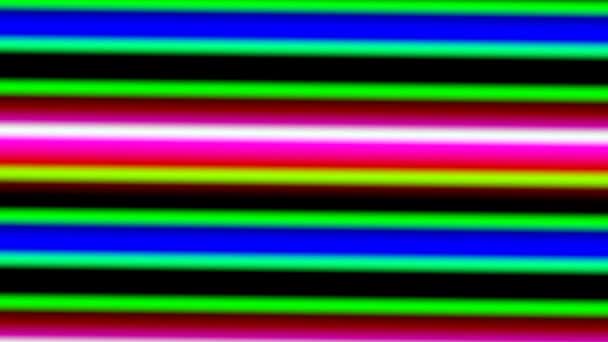 Bänder in leuchtenden Farben rollen den Rahmen hinunter — Stockvideo