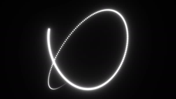 Dots Light Trail Zooming Around Frame Mask Random Zoomies — Stockvideo