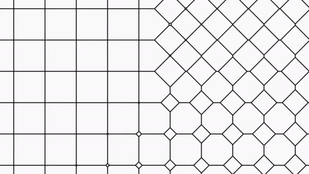 Mask of Offset Squares and Diamonds Transition Grid — Wideo stockowe