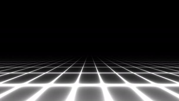 Abstract Endless Flickering Grid Tech Surface — Stockvideo