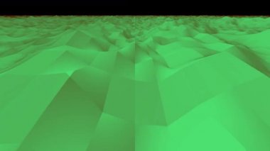 Flyover Flying Over Low Poly Lowpoly Green Terrain Hills Digital Land