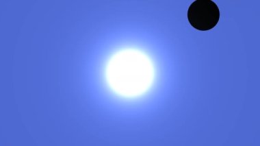 Planet Moon Orbiting Around Sun Star Starlight Reveal Solar Eclipse Orbit