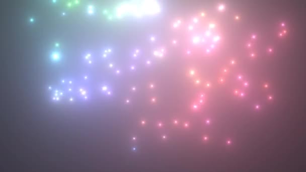 Explodierendes Feuerwerk explodierende Explosionen viele Farben — Stockvideo