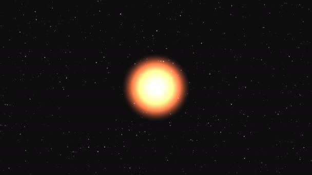 Umlaufbahn um die Sonne dunkle Seite des Planeten Transit Stern Exoplanet Scan — Stockvideo