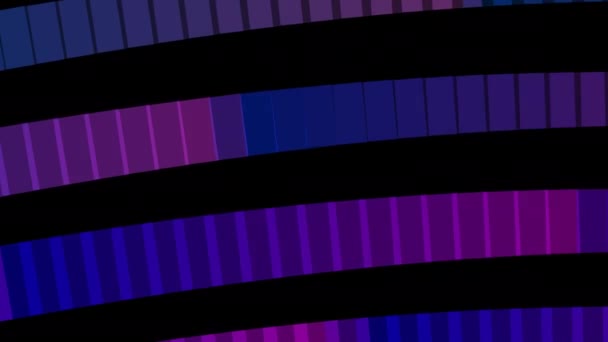 Rows of Bending Lines With Blue Columns Streaming Data Along Transmission — Vídeo de Stock