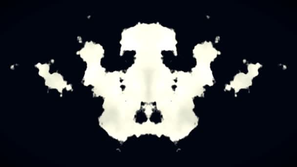 Abstract Rorschach Inkblot Animation Mask — 图库视频影像