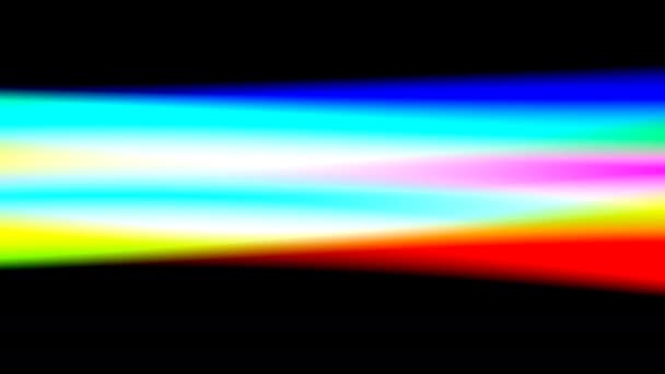 Interesting Mixed Beams of Full Spectrum Colors of Light Lines Threading Braids — Video Stock