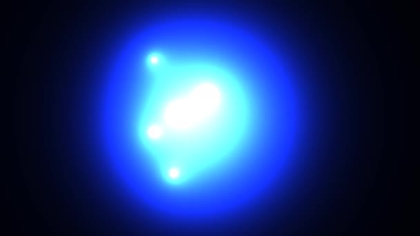 Burning Blue Gas White Hot Balls Blobs of Energy — Vídeo de Stock