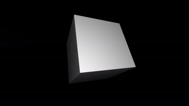 Матовый куб падение качения коробка маска — стоковое видео
