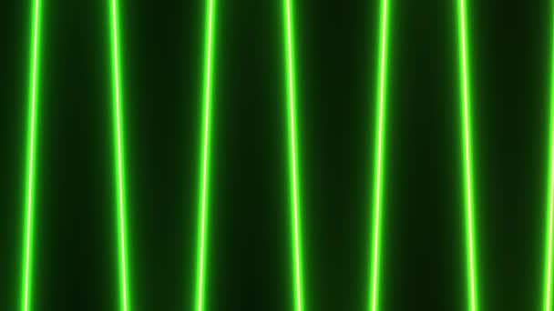 Green Vertical Offset Slanted Slanting Laser Beams — Vídeos de Stock