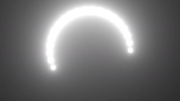 Single Sun Opening to Reveal Ring of Lights Mask — Stok video