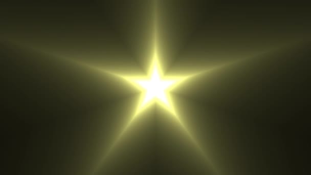 Pulsing Five Pointed Star Background — Stock Video