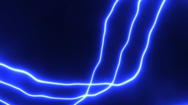 Three Threads of Electrical Lightning Twisting Across