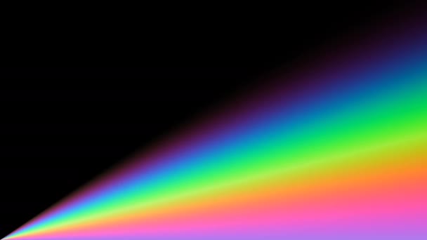 Rainbow Projected Into Frame From Corner Spectrum — Stockvideo