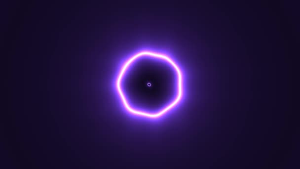 Growing Light Lines Wiggle Neon Purple Royal — 图库视频影像