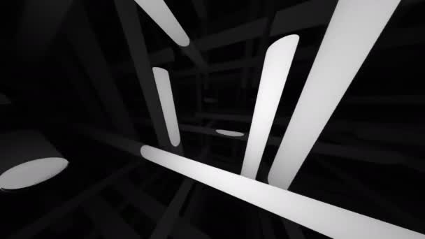 Flying Through Room of Tubes Pipes Maze Forever Mask — Wideo stockowe