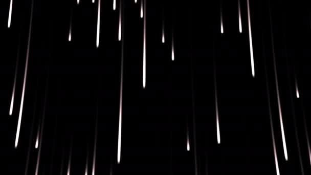 Falling Stars Meteors Shooting Down Frame Meteoric Meteor Shower Mask — Video Stock