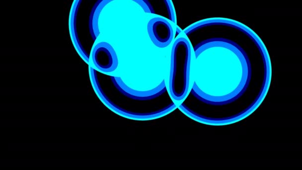 Circles Mixed Lines Rotating Mechanism of Three Blobs — Stock video