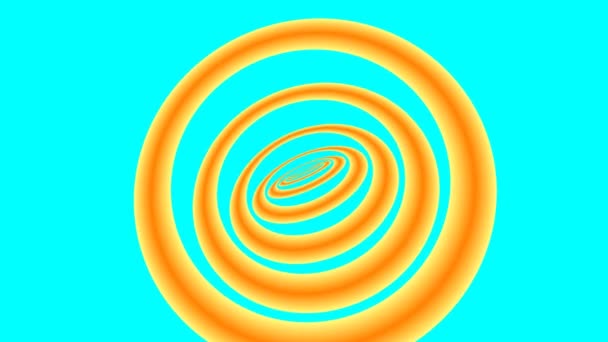 Schaukelnde Bewegung transformiert subpaarweise abgestimmte Ringe Kreise konzentrische Drehung — Stockvideo