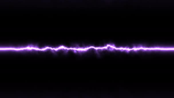 Elektrische Lichtbogen durch Wolke Zentrum Rahmen bogenförmig Blitz lila — Stockvideo