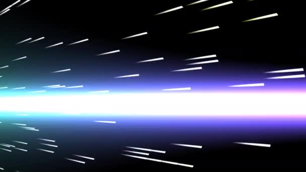 Shards Sharp Sparks of Light Thrown From Central Glowing Beam — Video Stock