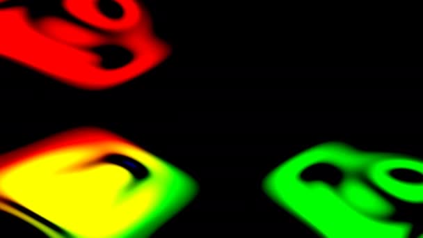 Full Spectrum of Various Colours Stretched to Edges of Corners Frame — Vídeo de Stock