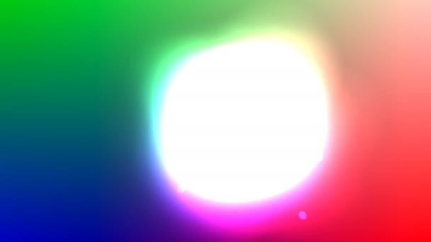 Ball of Glowing White Dissolves Into Solution of Bright Underwater Rainbow — Stock video