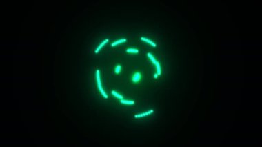 Led Green Lights Expand From Central Light Point